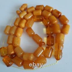 Natural Baltic Amber 33 Barell Beads Prayer Rosary Tesbih Misbah 70g