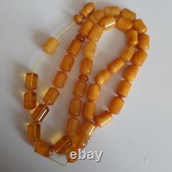 Natural Baltic Amber 33 Barell Beads Prayer Rosary Tesbih Misbah 70g