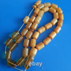 Natural Baltic Amber 33 Barell Beads Prayer Rosary Tesbih Misbah 70g