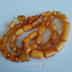 Natural Baltic Amber 33 Barell Beads Prayer Rosary Tesbih Misbah 70g