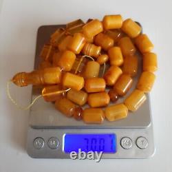 Natural Baltic Amber 33 Barell Beads Prayer Rosary Tesbih Misbah 70g