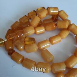 Natural Baltic Amber 33 Barell Beads Prayer Rosary Tesbih Misbah 70g