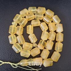 Natural Baltic Amber 33 Barell Beads Prayer Rosary Tesbih Misbah 77g