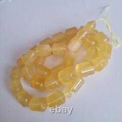 Natural Baltic Amber 33 Barell Beads Prayer Rosary Tesbih Misbah 77g