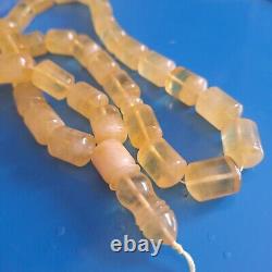 Natural Baltic Amber 33 Barell Beads Prayer Rosary Tesbih Misbah 77g