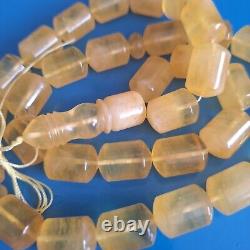 Natural Baltic Amber 33 Barell Beads Prayer Rosary Tesbih Misbah 77g