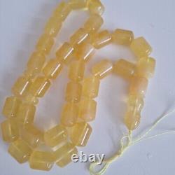 Natural Baltic Amber 33 Barell Beads Prayer Rosary Tesbih Misbah 77g