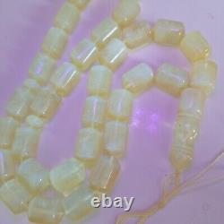 Natural Baltic Amber 33 Barell Beads Prayer Rosary Tesbih Misbah 77g