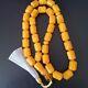 Natural Baltic Amber 33 Barell Beads Prayer Rosary Tesbih Misbah 81g