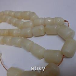 Natural Baltic Amber 33 Barell Beads Prayer Rosary Tesbih Misbah 85g