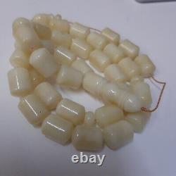 Natural Baltic Amber 33 Barell Beads Prayer Rosary Tesbih Misbah 85g