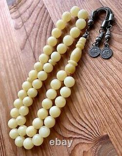 Natural Baltic Amber 33g. Islamic Prayer Rosary 10 mm. 45 Beads Tesbih Misbaha