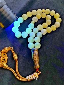 Natural Baltic Amber 48g Islamic Prayer Beads Misbaha Tasbih Rosary 33 Beads