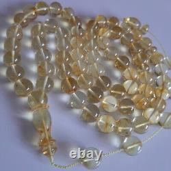 Natural Baltic Amber 66 Round Beads Prayer Rosary Tesbih Misbah 68g