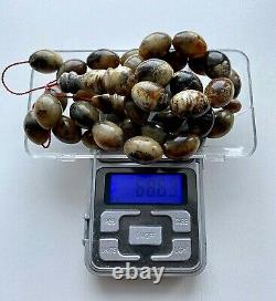 Natural Baltic Amber 69g. Islamic Prayer Rosary Olive 33 Beads Tesbih Misbaha