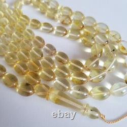 Natural Baltic Amber 99 Olive Beads Prayer Rosary Tesbih Misbah 41g