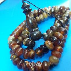 Natural Baltic Amber 99 Pills Beads Prayer Rosary Tesbih Misbah 48g