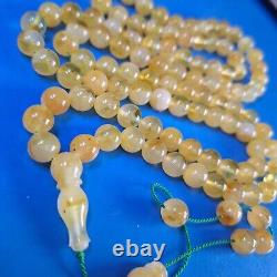 Natural Baltic Amber 99 Round Beads Prayer Rosary Tesbih Misbah 46g