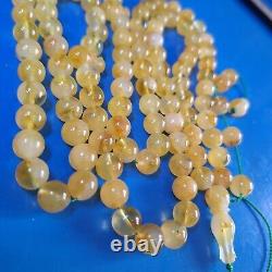 Natural Baltic Amber 99 Round Beads Prayer Rosary Tesbih Misbah 46g