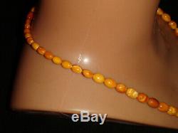 Natural Baltic Amber Antique Butterscotch Egg Yolk Beads Necklace 20 gram
