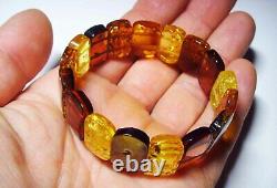 Natural Baltic Amber Authentic Amber Bracelet Multicolor Amber bracelet