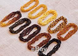 Natural Baltic Amber Baby Necklaces with Rounded beads Wholesale Lot 50