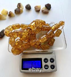 Natural Baltic Amber Big Islamic Prayer Rosary 67g Heated 33 Beads Misbah Tesbih