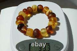 Natural Baltic Amber Bracelet 33 Grams. European Amber