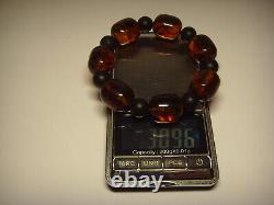 Natural Baltic Amber Bracelet Amber jewelry amber beads pressed Amber 31gr