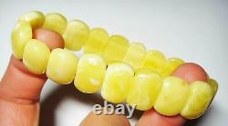 Natural Baltic Amber Bracelet Milky White Butter Color Handmade Perfect Gift