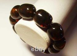 Natural Baltic Amber Bracelet large amber beads bracelet pressed 40gr