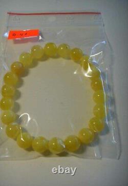 Natural Baltic Amber Bracelet round 9mm amber beads bracelet one stone bracelet