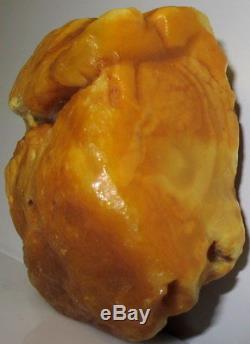 Natural Baltic Amber Butterscotch Stone 56.8 gr Egg Yolk Polished