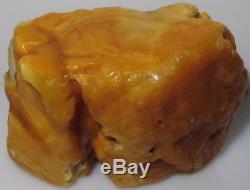 Natural Baltic Amber Butterscotch Stone 56.8 gr Egg Yolk Polished