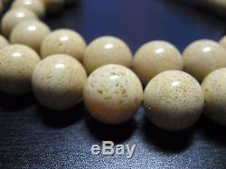 Natural Baltic Amber Islamic 33 Beads Rosary Prayer Honey White Tasbih Misbaha