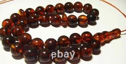 Natural Baltic Amber Islamic Muslim Prayer Misbaha Pressed