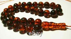 Natural Baltic Amber Islamic Muslim Prayer Misbaha Pressed