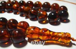 Natural Baltic Amber Islamic Muslim Prayer Misbaha Pressed