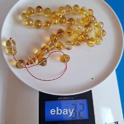 Natural Baltic Amber Islamic Prayer 33 Beads Misbaha Tasbih Rosary 32g