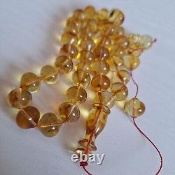 Natural Baltic Amber Islamic Prayer 33 Beads Misbaha Tasbih Rosary 32g