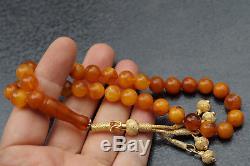 Natural Baltic Amber Islamic Prayer Beads Bernstein Gebetskette Kehribar Islam