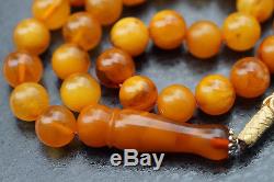 Natural Baltic Amber Islamic Prayer Beads Bernstein Gebetskette Kehribar Islam