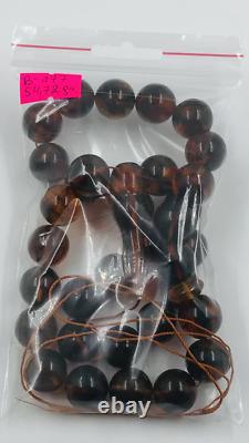 Natural Baltic Amber Islamic Prayer Beads Kehribar Misbaha Tasbih Rosary pressed