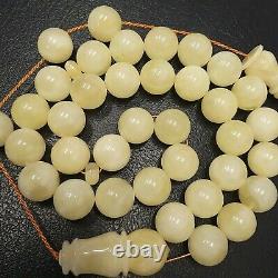Natural Baltic Amber Islamic Prayer Beads Misbaha Tasbih Rosary 121g 33 Beads