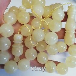 Natural Baltic Amber Islamic Prayer Beads Misbaha Tasbih Rosary 122g 33 Beads