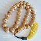 Natural Baltic Amber Islamic Prayer Beads Misbaha Tasbih Rosary 133g Pressed