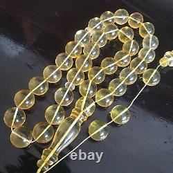 Natural Baltic Amber Islamic Prayer Beads Misbaha Tasbih Rosary 135g 18mm