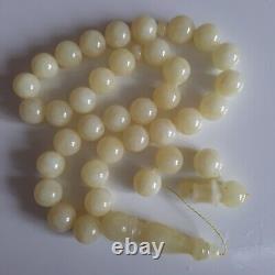 Natural Baltic Amber Islamic Prayer Beads Misbaha Tasbih Rosary 135g Formed