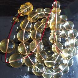 Natural Baltic Amber Islamic Prayer Beads Misbaha Tasbih Rosary 179g 19.5mm