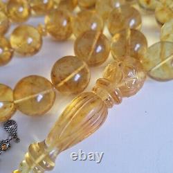 Natural Baltic Amber Islamic Prayer Beads Misbaha Tasbih Rosary 400g